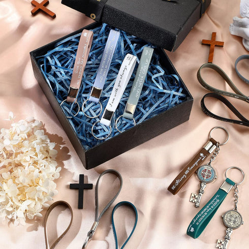 36 Pcs Christian Keychains Church Gifts in Bulk Bible Verse Religious Siliconce Inspirational Sunday School Teacher Gifts...