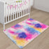 2x3 ft Small Throw Rugs Furry, Non Slip Mini Area Rug, Fluffy Tie-Dyed Rainbow Carpet,for Bedroom Door Entryway Indoor Inside Front Entrance Dog M...