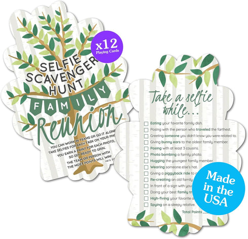 Big Dot of Happiness Family Tree Reunion - Selfie Scavenger Hunt - Family Gathering Party Game - Set of 12...