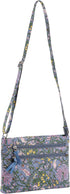 Brentano Cotton quilted Multi-zipper crossbody purse...