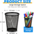 Pen Holder for Desk, Pencil Holder for Desk, 4 Pack Pencil Cup for Pen, Mesh Metal Pen Organizer for Desk Black, Desk Pen Holder...