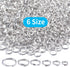 Iron Split Rings, 1 Box (100g) 6 Sizes Double Loop Jump Ring Small Split Key Rings Connector with a Jump Ring Opener Tool for DIY Jewelry Making -...