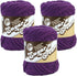 Bulk Buy: Lily Sugar 'n Cream Solids 100% Cotton Yarn (3-Pack) (Black Currant #1318)......