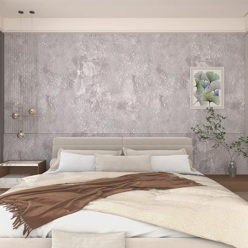 Light Grey Concrete Wallpaper Peel and Stick Modern Cement Wallpaper 12"x118" Faux Concrete Contact Paper for Countertops Cabinets and Drawers Wat...