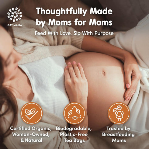 Oat Mama Lactation Tea for Breastfeeding Moms - Chai Spice | Breastfeeding Essentials for Milk Supply Increase | Organic Lactation Support & Postp...
