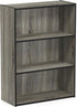 Furinno Pasir 3-Tier Open Shelf Bookcase, French Oak Grey...