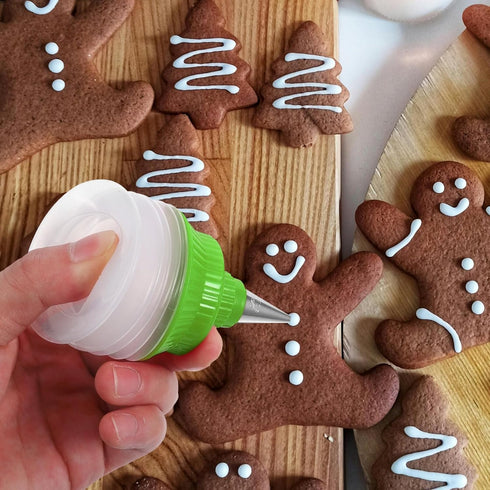 ABOOFAN 2 Pcs Cookie Icing Bottles Squeeze Writer Bottles Squeeze Bottles with Couplers and Stainless Steel Tips Clear Dispenser Decorating Cookie...