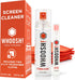 WHOOSH! Screen Shine Duo - Screen Cleaner Spray for iPad, Monitor, Laptop, MacBook - 3.4 oz & 0.3 oz Bottles with 2 Microfiber Cloths - Portable E...