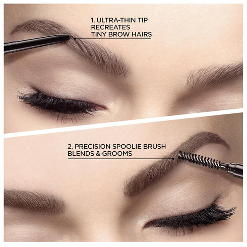 L'Oreal Paris Makeup Brow Stylist Definer Waterproof Eyebrow Pencil, Ultra-Fine Mechanical Pencil, Draws Tiny Brow Hairs and Fills in Sparse Areas...