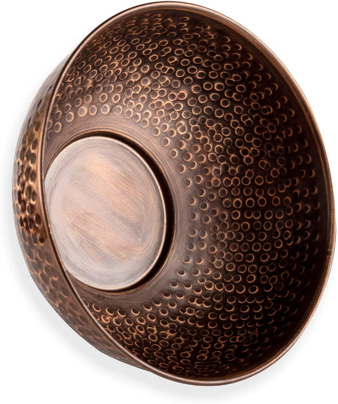 GoCraft Antique Copper Mixing Bowl with Hammered Finish for Salad, Egg Beating, Decorative & Kitchen Serving Purposes - 7.5" (Antique Finish)...