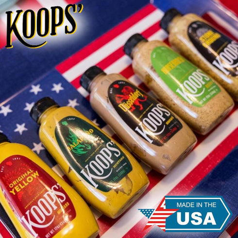 Koops' Horseradish Mustard – Bold and Zesty Horseradish Sauce, Gluten-Free, Kosher, Made in USA, From Quality Mustard Seeds – 12 Oz, Pack of 1...