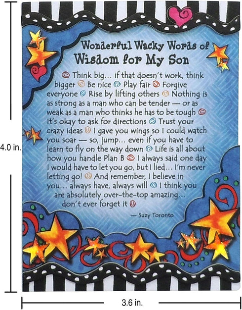 Blue Mountain Arts Son Magnet with Easel Back—Birthday, Holiday, Graduation, or "I Love You" Gift by Suzy Toronto, 4.9 x 3.6 Inches (Wonderful Wac...