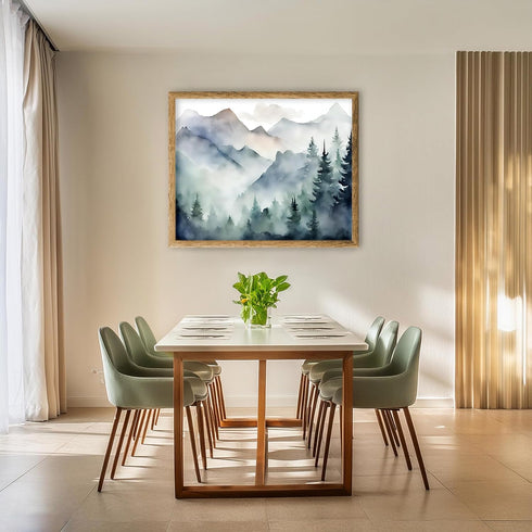 Posterizer 1 pcs- mountains and trees beautiful landscape nature 10-Landscape & Nature Art-Floral Botanical Art- Decor for Home & Office- unframed...