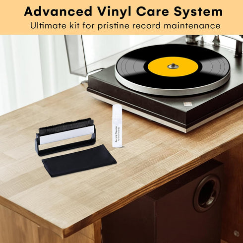 Prosumers Choice Record Cleaning Kit - Vinyl Cleaner Accessories - Vinyl Record Scratch Repair Kit - Premium Microfiber Brush Care - Spin Cleaning...
