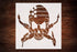 Custom Skull Welder Stencil with Stars & Stripes 5.5" x 5.5" - Patriotic Design for Industrial Crafts...