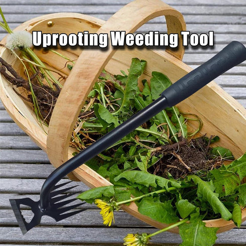 2Pcs Gardening Hand Weeder Tools, 2024 New Weeding Artifact Uprooting Weeding Tool, Manganese Steel Weed Removal TooL, 6 Teethes Dual Purpose Manu...