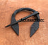 Viking Cloak Pin, Norse BlackLeaf Penannular Brooch, Medieval Apron Buckle Clasp Cloak Badge, Cloak Pin Black...