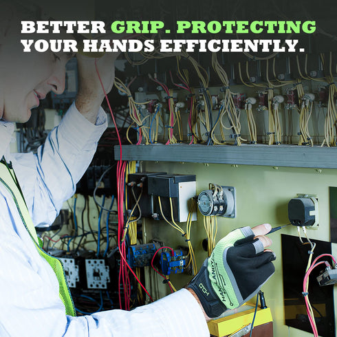 Framer Work Gloves,Fingerless Framing Gloves, Open-Finger Carpenters Gloves, High Dexterity, Performance Fit, Durable...