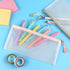 Tamaki 6 Pack Mesh Pencil Pouch Waterproof Bags Plastic Zipper Pouch A6 Size for Classroom Organization School Office Supplies (Macaroon, A6)...
