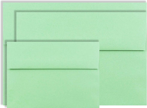 Green Pastel 25 Pack (5-1/4 x 7-1/4) A7 Envelopes for 5" X 7 Greeting Cards Invitations Announcements from The Envelope Gallery...