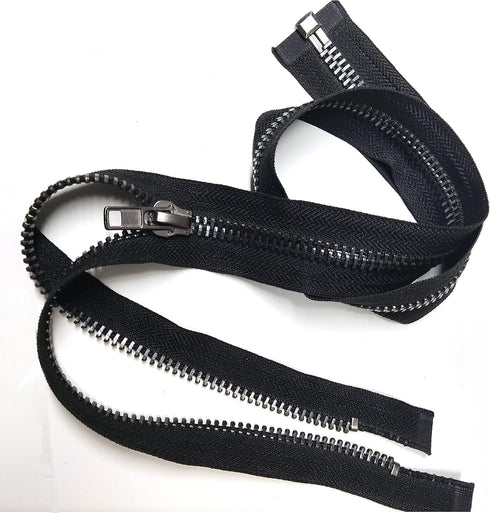 Leekayer #10 32 Inch Separating Jacket Zipper Black Nickel 81cm Metal Zipper for Sewing Crafts Dress Bag Coats Luggage Vest Heavy Duty DIY Handmad...