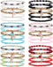 Twinfree 30Pcs Anklet Bracelets for Women Handmade Beads Anklets Bohemian Beach Beads Ankle Bracelets Set for Girls...