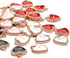 Aylifu Heart Pendant Charms, 40pcs Enamel Love Charms Alloy Heart Shaped Pendants Jewelry Findings Craft Supplies for Necklace Bracelet Keychain M...