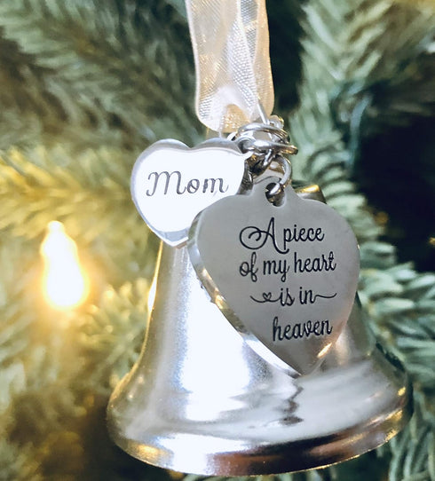K9king Memorial DAD and MOM Christmas Ornament for Loss of Loved one A Piece of My Heart is in Heaven - Sympathy Gift for Loss of Mother Christmas...
