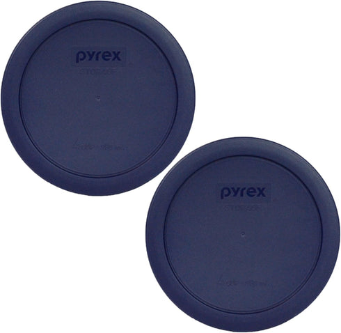 Pyrex Bundle - 2 Items: 7201-PC 4-Cup Blue Plastic Food Storage Lids Made in the USA...