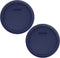 Pyrex Bundle - 2 Items: 7201-PC 4-Cup Blue Plastic Food Storage Lids Made in the USA...
