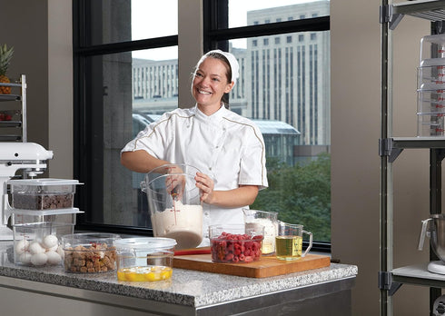 Cambro Food Storage Container - Round Series - 6 QT (Quart) - Commercial Grade for Food Prep (Clear)...