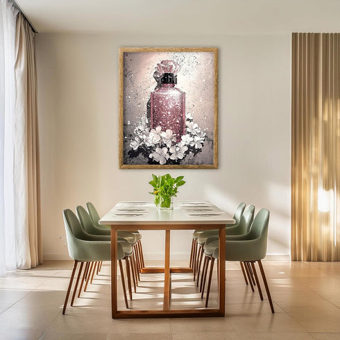 Posterizer 1 pcs-glitterly girly perfume bottle with daintly details 2-Inspirational Women's Art Gift for Women, Fashionistas, Designer Fashion F...