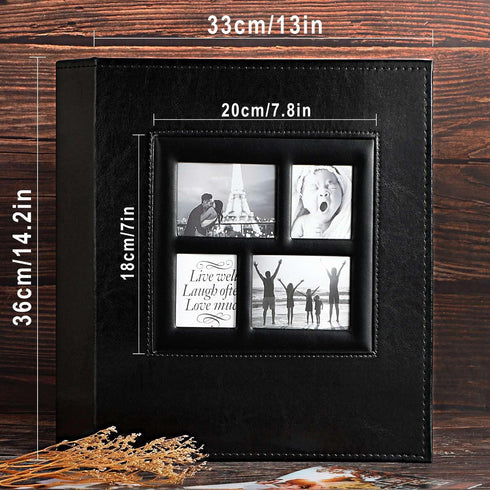 Ywlake Photo Album 4x6 600 Pockets Photos, Extra Large Capacity Family Wedding Picture Albums Holds 600 Horizontal and Vertical Photos Black...