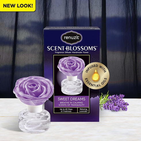 Renuzit Scent Blossoms Fragrance Diffuser Handmade Flower, Sweet Dreams, 1 Count...