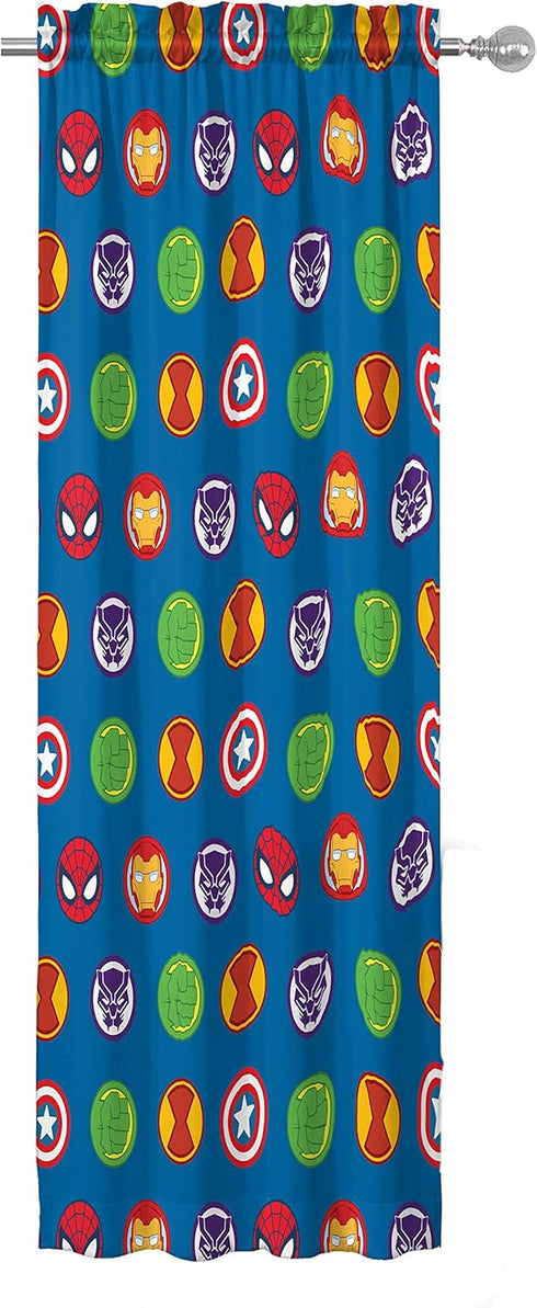 Jay Franco Marvel Super Hero Adventures Double Team 63" Inch Drapes - Beautiful Room Décor & Easy Set Up, Bedding Features The Avengers - Curtains...