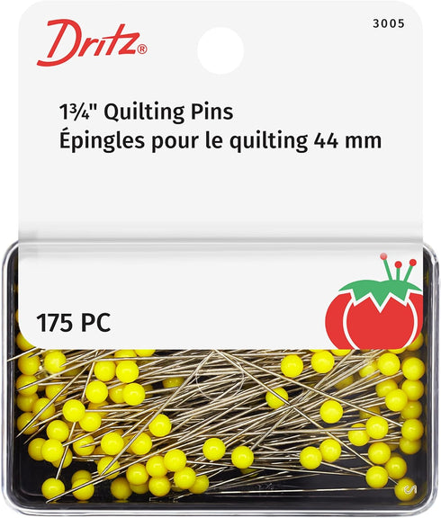 Dritz 3005 Quilting Pins, 1-3/4-Inch, Yellow (175-Count)...
