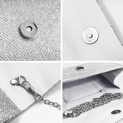 Outrip Women's Evening Bag Clutch Purse Glitter Party Wedding Handbag with Chain...