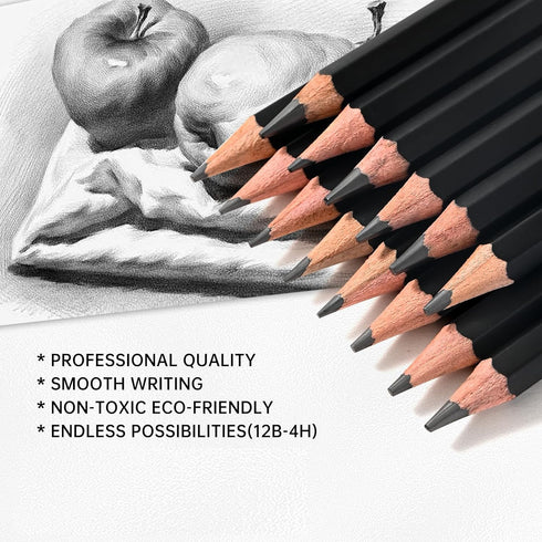 Sketch Pencil Set - 14 Pack, Graphite Pencils Drawing, Shading and Sketching Supplies for Pro Artists...