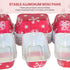 KitchenDance Disposable Aluminum Holiday 1 Lb Mini Loaf Pan with Clear Snap on Lid - 15 Ounces Aluminum Foil Pan for Baking, 9302X, (Red & Silver,...