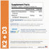 ForestLeaf Vitamin D3 + K2 (MK7) Supplement - MenaQ7 - Calcium and Vitamin D3 5000 IU Max Absorption - Teeth and Bone Strength, Heart Health, Immu...