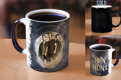 Morphing Mugs Supernatural - Sam and Dean - Join the Hunt - One 11 oz Color Changing Heat Sensitive Ceramic Mug – Image Revealed When HOT Liquid I...