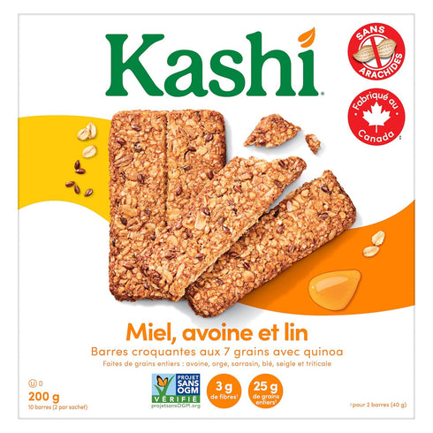 Kashi, 7 Grain, Honey Oat Flax with Quinoa, 10 bars, 200g/7.1oz, Canadian}...