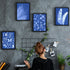 120 Sheets Sun Print Paper Kit Cyanotype Paper Solar Drawing Paper High Sensitive Nature Sun/solar Activated Printing Art for Kids Adults Arts DIY...