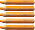 STABILO Woody 3 in 1 Multi Talent Pencil Crayon - Yellowish Orange (Pack of 5)...