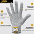 JPP Premium Cut Resistant Gloves, Cutting Proof CE Level 5 Protection, Food Grade Safe, Ambidextrous, 3D-Comfort Fit, Machine Washable, Dexterity,...