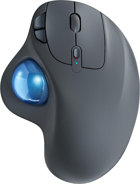 Nulea Wireless Trackball Mouse, Rechargeable Ergonomic, Easy Thumb Control, Precise & Smooth Tracking, 3 Device Connection (Bluetooth or USB), Com...