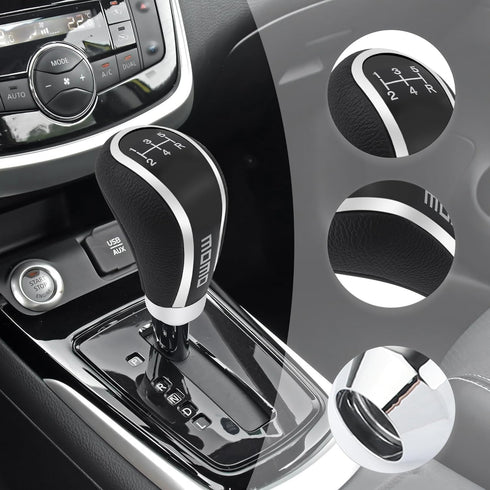 5 Speed Shift Knob with 4PCS Adapter,Leather Manual Gear Shifter Knob for Automotive Transmission,Universal Stick Shift Knob Car Accessories Inter...