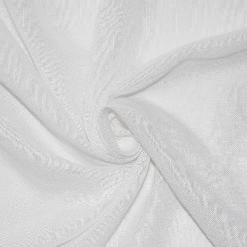 Archaeo Slub Textured Linen Blend Curtain, 52" x 84", White...
