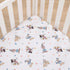 Disney Mickey Mouse Light Blue, White, and Tan Donald Duck, Goofy, and Pluto Super Soft Nursery Fitted Crib Sheet...
