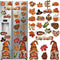 25 Pcs Thanksgiving Refrigerator Magnets Thanksgiving Decoration Fall Gnomes Fridge Magnet Pumpkin Maple Autumn Decoration for Locker Fridge Car M...